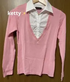【再値下げ☆美品】KETTY✨ニットセーター　ブラウス　ピンク　トップス — image 1