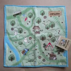【新品未使用品】ジブリ となりのトトロ お散歩地図 タオル ハンカチ — image 1