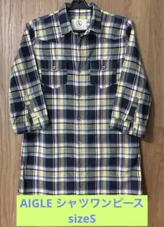AIGLE チェック柄 シャツワンピース — image 1