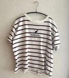 KANGOL ボーダーTシャツ 半袖 刺繍ロゴ — image 1