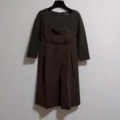 グレースコンチネンタル　ウールドッキングワンピース　アンゴラ　カーキ　36 — image 1