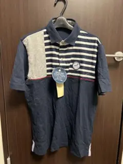 Crocodile ポロシャツ ネイビー ボーダー Mサイズ — image 1