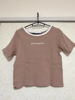 【WEGO】ロゴ 半袖 Tシャツ ブラウン — image 1