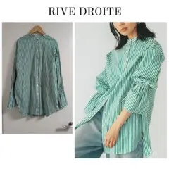 処分 一度着 完売 RIVE DROITE ベルスリーブ シャツチュニック — image 1