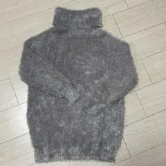 【イーハイフン】グレー タートルネック ニット セーター — image 1
