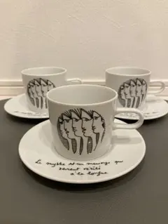 希少【不許複製】SEYEI 瀬栄陶器 セーエーティーカップ＆ソーサー 3客セット — image 1