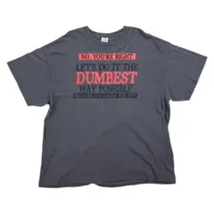 ⁠00s DELTA メッセージTシャツ 2XL チャコールグレー ⁠ — image 1