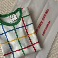 最終お値下げ新品未使用emasroom マルチカラー チェック柄 Tシャツ XL — image 1