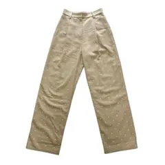 CLANE PEARL DOT PANTS ベージュ 0 クラネ ワイドパンツ — image 1