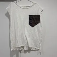 チャイハネ　yul 半袖 Tシャツ ポケット付き ホワイト — image 1