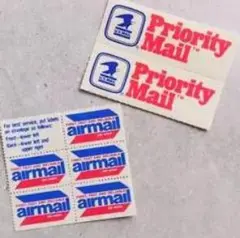 USPS Priority Mail Airmail ステッカーセット — image 1