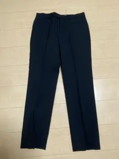 最終値下げ！タカキュー　メンズ　 黒ストライプ柄スラックス　Sウール混 — image 1