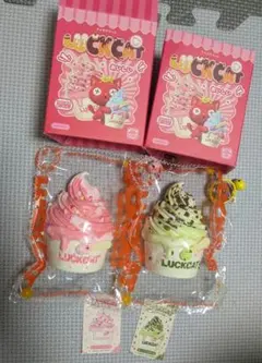 LUCKCAT アイスクリーム スクイーズ ときめきいちご　しずか抹茶 — image 1