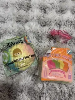 スクイーズ パン 2点セット メロンパン 食パン — image 1