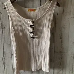 ダッフルボタンタンクトップ アイボリー — image 1