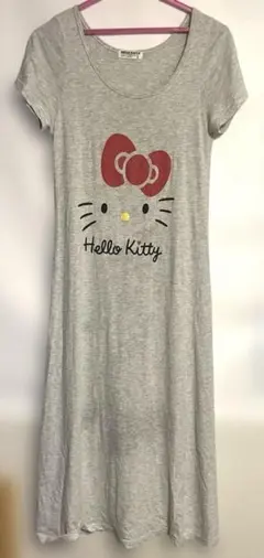 Hello Kitty ロング丈 半袖 ワンピース グレー F — image 1