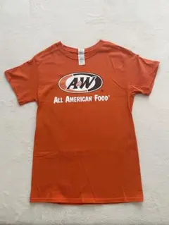 A&W All American Food Tシャツ ☆ オレンジ S — image 1