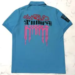 RUDIES ロゴ プリント 半袖 ポロシャツ カットソー ブルー M — image 1