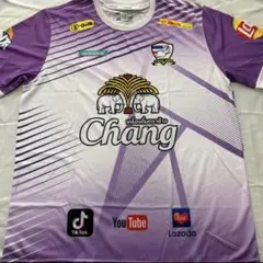 ⑦タイ　Chang beer サッカープラクティスシャツ　パープル×ホワイトXL — image 1