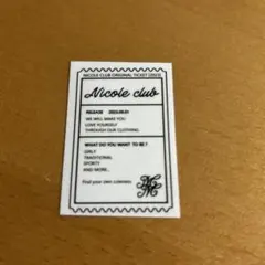 【非売品】Nicole club オリジナルチケット風シール — image 1