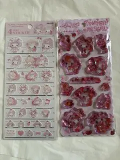 マイメロディ ウォーターシール　4サイズステッカー2枚セット — image 1
