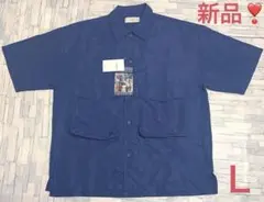 【新品】NIDO™ 半袖シャツ ネイビー ❣️Ｌサイズ　梅雨 仕様 — image 1