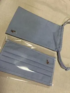 【未使用】Polo Ralph Lauren マスク ポーチ付き ブルー — image 1