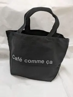 Café comme ça キャンバス ミニトートバッグ ブラック — image 1