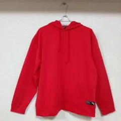 寿ニット KTBK フード付きパーカー 薄手フーディー　 レッド　Lサイズ — image 1