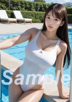 AI美女 A4 L判 ポスター 可愛い 美人 水着 アート c062615 — image 1