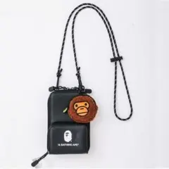 BAPE KIDS◆A BATHING APEじゃばら式BLACKスマホショルダ — image 1