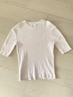 クラネ　半袖ニット　ベージュ — image 1