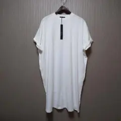 【訳あり】未使用タグ付き ミズイロインド ロールアップスリーブワンピース オフ白 — image 1