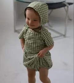 新品未使用*POIMERI GREEN HOUNDSTOOTH BLOOMERS — image 1