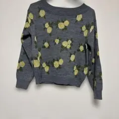 GU レディース 花柄ニット S — image 1