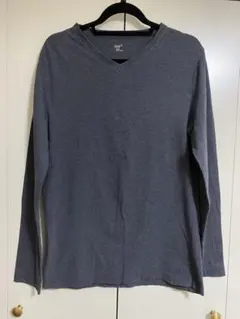 Gap グレー Vネック 長袖Tシャツ M — image 1