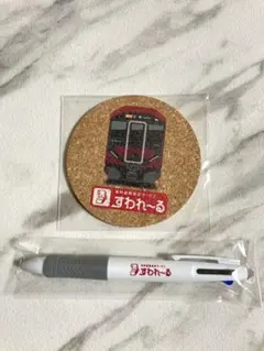 近鉄電車 6A系すわれ〜る ボールペン・コースター2点セット(非売品) — image 1