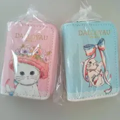 ダロワイヨ　キーケース　ピンク・ブルー　全2種セット　ねこ — image 1