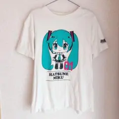 初音ミク　Tシャツ　白　しまむら　コラボ　ボーカロイド　LL — image 1
