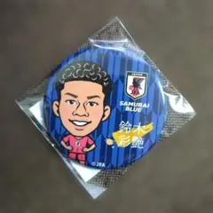 サッカー日本代表 鈴木彩艶 缶バッジ カプセル2026　モバガチャ — image 1