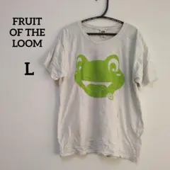 FRUIT OF THE LOOM 【L】カエルプリント Tシャツ 白 半袖 — image 1