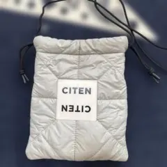 CITEN キルティング 巾着 ショルダーバッグ　グレー — image 1