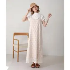 Bob バブ シアージャガードキャミワンピース ロング 夏 — image 1