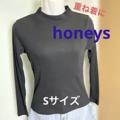 honeys リブ ハイネック 長袖 カットソー ブラック Sサイズ ハニーズ — image 1
