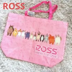 【定形外だから安い！】新品未使用！大！ROSS のエコバッグ！ピンク猫柄！ — image 1