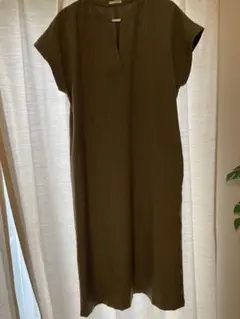 Honeys ワンピース XL 大きいサイズ オリーブ色バックスリットゆったりめ — image 1