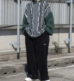 【Perushu】ユーズドライクポロニット グリーン L — image 1