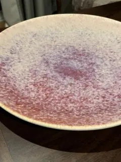 値下がり　グラデーション皿 約28cm 赤紫　未使用 — image 1