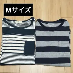 【からすみ様 専用】バックナンバー ボーダー 長袖 カットソー — image 1
