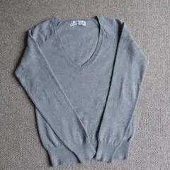 ZARA 　グレーコットンセーターS — image 1